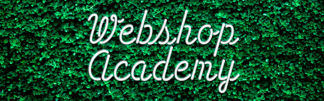 Webshop Academy billede med blade i baggrunden